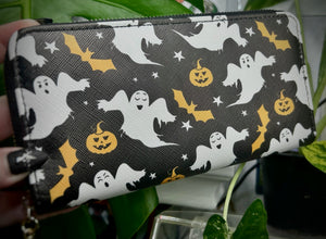 Ghost and Pumpkin Wallet- NOT HANDMADE