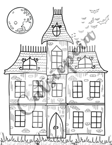 Halloween Digital Coloring Book
