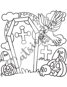 Halloween Digital Coloring Book