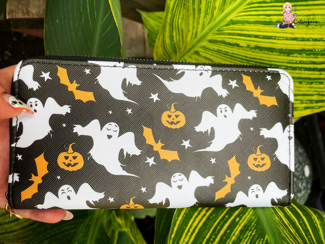Ghost and Pumpkin Wallet- NOT HANDMADE